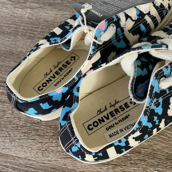 Converse Golf le Fleur Chuck Taylor Blue Camo Low Sneakers Shoes W9.5 M7.5 - Picture 11 of 16